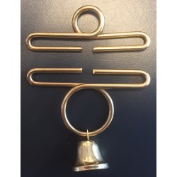 Lille juleklokkestreng 4 forskellige motiver  i creme hr 12 trde 6 sting pr. cm