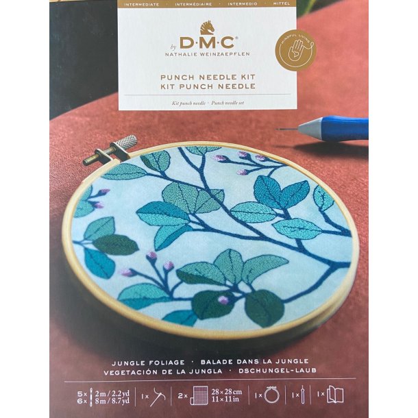 DMC Punch needle kit Jungle Blade Punch needle broderikit Ulla Falk