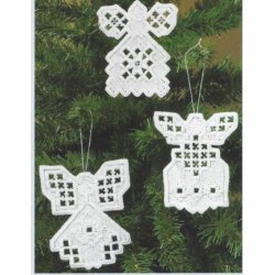 Hardanger Julepynt engle  sykit