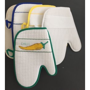 Grillhandske i flere farver - med aidabnd 