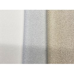 Aida Glitter Frosty Hvid 5,4 sting/14 count - pris pr. 0,5 m