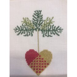 Julehjerte mellemlgsserviet- sykit