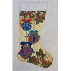 Hndmalet luksus Julesok, Julekugler og kristtorn