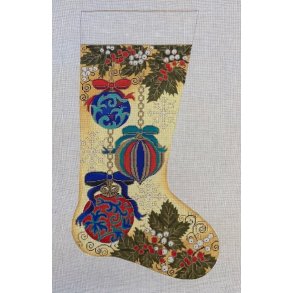 Hndmalet luksus Julesok, Julekugler og kristtorn