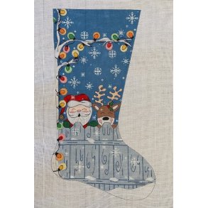 Hndmalet luksus Julesok, Julemand og rensdyr