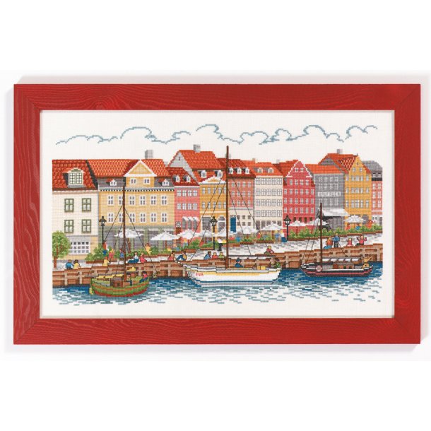 Nyhavn - hvid aida 5,4 sting/cm