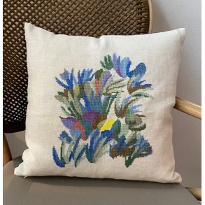 Krokus Bl flora pude - hr 10 trde og blomstergarn