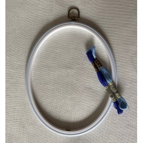 Broderiring oval lysebl�