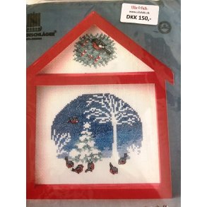 Julehus Dompapper i sneen