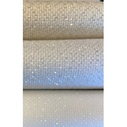Aida Glitter Frosty Hvid 5,4 sting/14 count - pris pr. 0,5 m