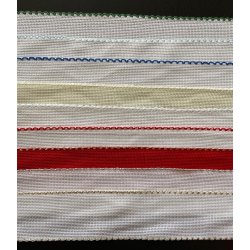 Aida bnd 6 sting/cm - 5 cm bred i flere varianter - pris pr. meter