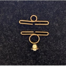 Messing beslag med klokke - flere strrelser