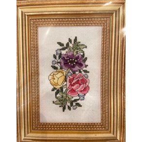 Blomster billede 10x15cm - aida 5,4 sting/cm