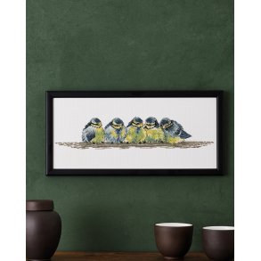 Blmejser billede - aida 6,4 sting/cm og moulinegarn