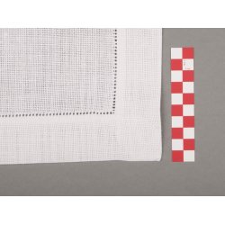 Groftv�vet hvid h�rdug med og uden huls�m