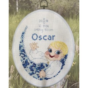 Fdselsminde Dreng - Flexiramme - aida 5,4 sting