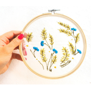 Kornblomst - frit broderi p tyl kit