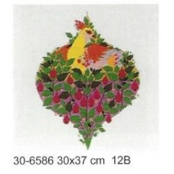 Wiinblad : Fugl p rede pude - hr 6 sting/cm og Blomstergarn