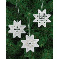 Hardanger Julepynt stjerner  sykit