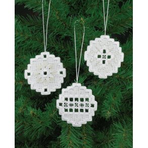 Hardanger Julepynt kugler slv sykit