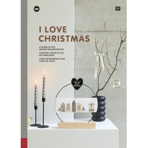 M�nsterbog - I love Christmas - motiver i korssting