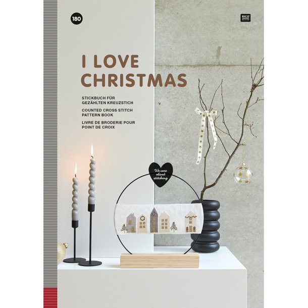 M�nsterbog - I love Christmas - motiver i korssting