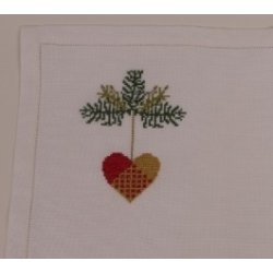 Julehjerte mellemlgsserviet- sykit