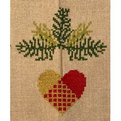 Julehjerte mellemlgsserviet- sykit