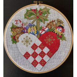 Hjerte med legetj - julebillede