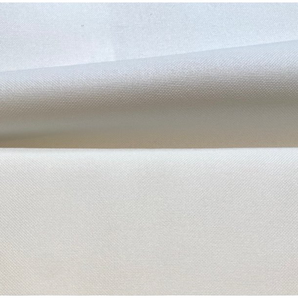 Hvid Lugana 10 trde - 140 cm bred - pris pr. 0,5 m.