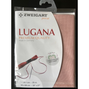 Precut Lugana broderistof 10 trde - flere farver