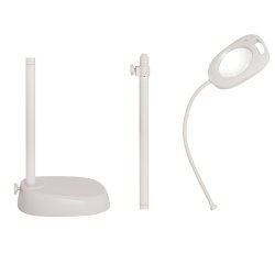 Luplampe med LED- 3-i-1 - gulv eller bord