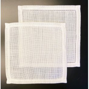 Melleml�gsserviet Hvid 21x21 cm - 7,6 tr�de h�r