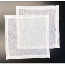 Melleml�gsserviet Hvid 21x21 cm - 10 tr�de h�r