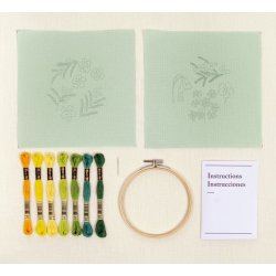 Mindful Making Broderikit fra DMC, Gule haveblomster Duo