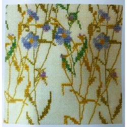 Blomstermotiv 13 x 13 cm - Blomstergarn p 10-trdet hr