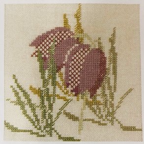 Blomstermotiv 13 x 13 cm - Blomstergarn p 10-trdet hr