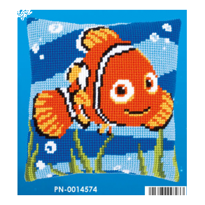 Disney Nemo pude - fortrykt stramaj 2 sting/cm og akrylgarn
