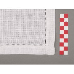D�kkeserviet - groftv�vet hvid med og uden huls�m  H:45 X L:55 cm