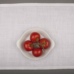 D�kkeserviet - groftv�vet hvid med og uden huls�m  H:45 X L:55 cm