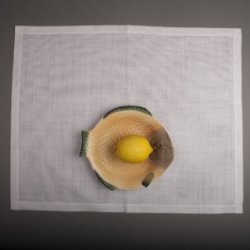 D�kkeserviet - groftv�vet hvid med og uden huls�m  H:45 X L:55 cm