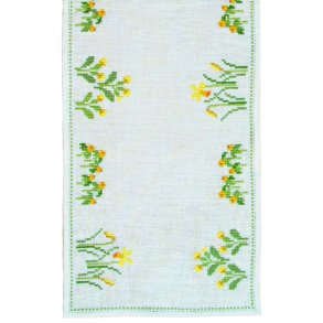 Pskelber med gule blomster - hr 10 trde og blomstergarn