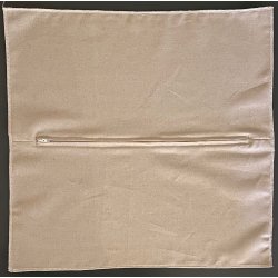 Pudebagside med lynls - 45x45 cm - flere farver