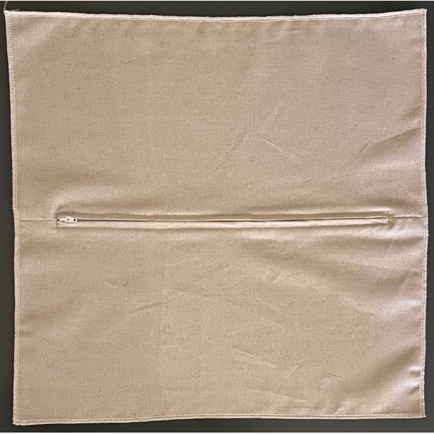 Pudebagside med lynls - 45x45 cm - flere farver