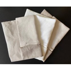 Pudebetrk i hrlrred med hrstof bagside - 40x40 cm - creme/natur - 8 eller 10 trde