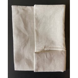 Pudebetrk i hrlrred med hrstof bagside - 40x40 cm - creme/natur - 8 eller 10 trde