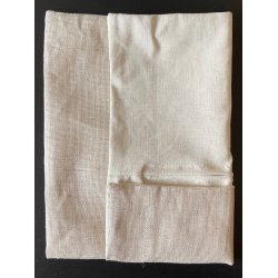 Pudebetrk i hrlrred med hrstof bagside - 40x40 cm - creme/natur - 8 eller 10 trde