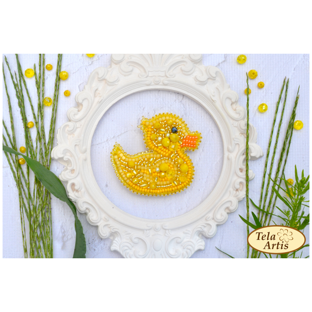 Gul badeand Broche