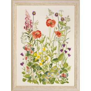 Valmuer billede - creme aida 6,4 og moulinegarn