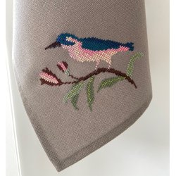 Precut Lugana broderistof 10 tr�de - flere farver